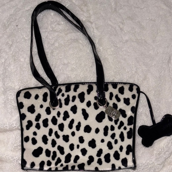 Disneys 101 Dalmatians vintage black  and White Tote Bag rare find! Never used! - Picture 1 of 8